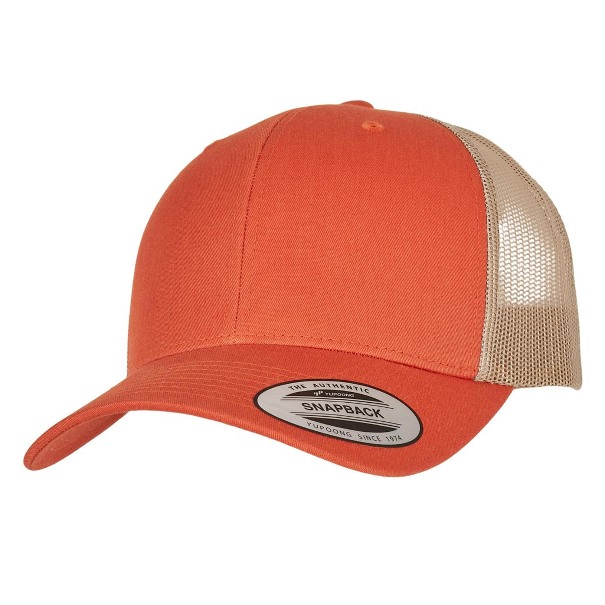 "Retro" Trucker Cap für HerrenDamen Unisex Damen und Herren Rostfarben/Khaki 2/2
