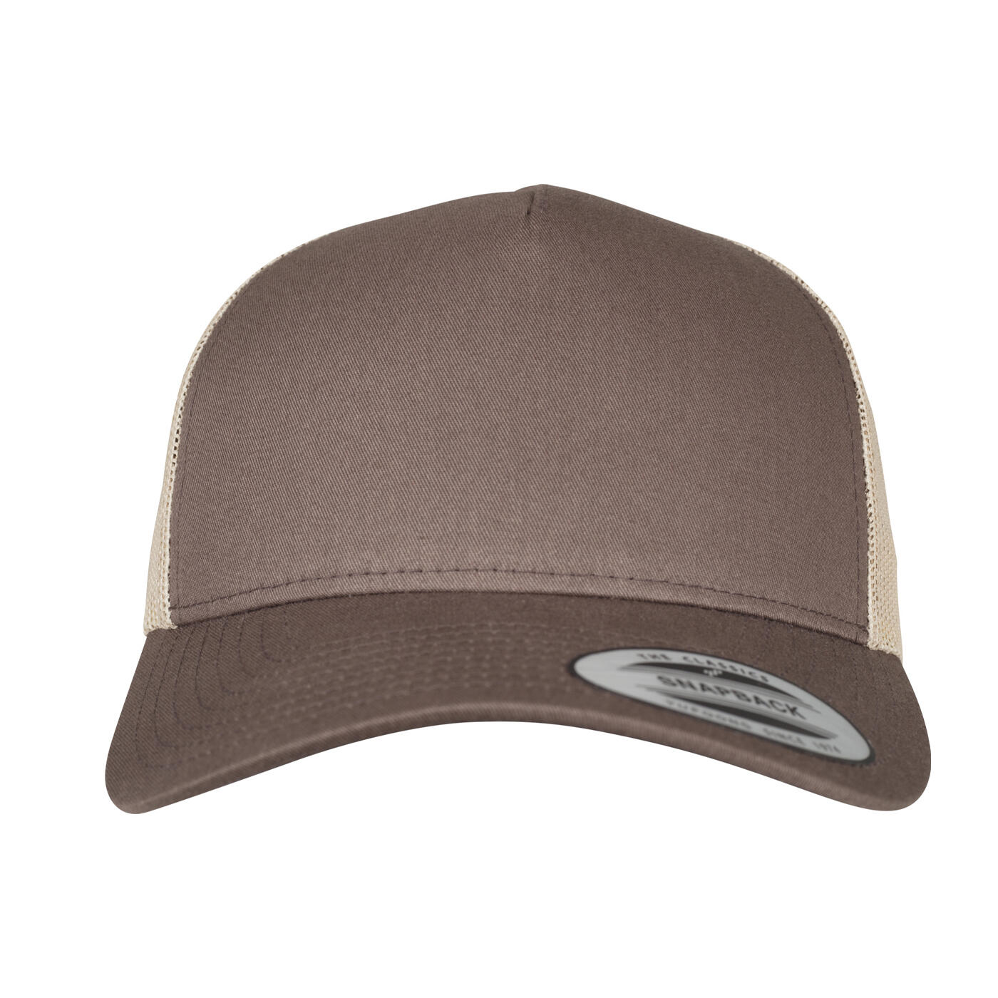 Trucker Cap 5 Segmente für HerrenDamen Unisex Damen und Herren Braun/Khaki 4/4