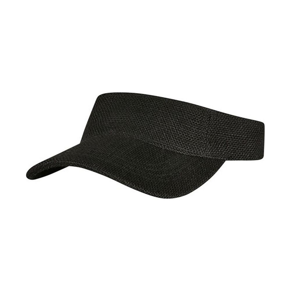 Unisex Adult Bast Visor Cap (Black) 1/1