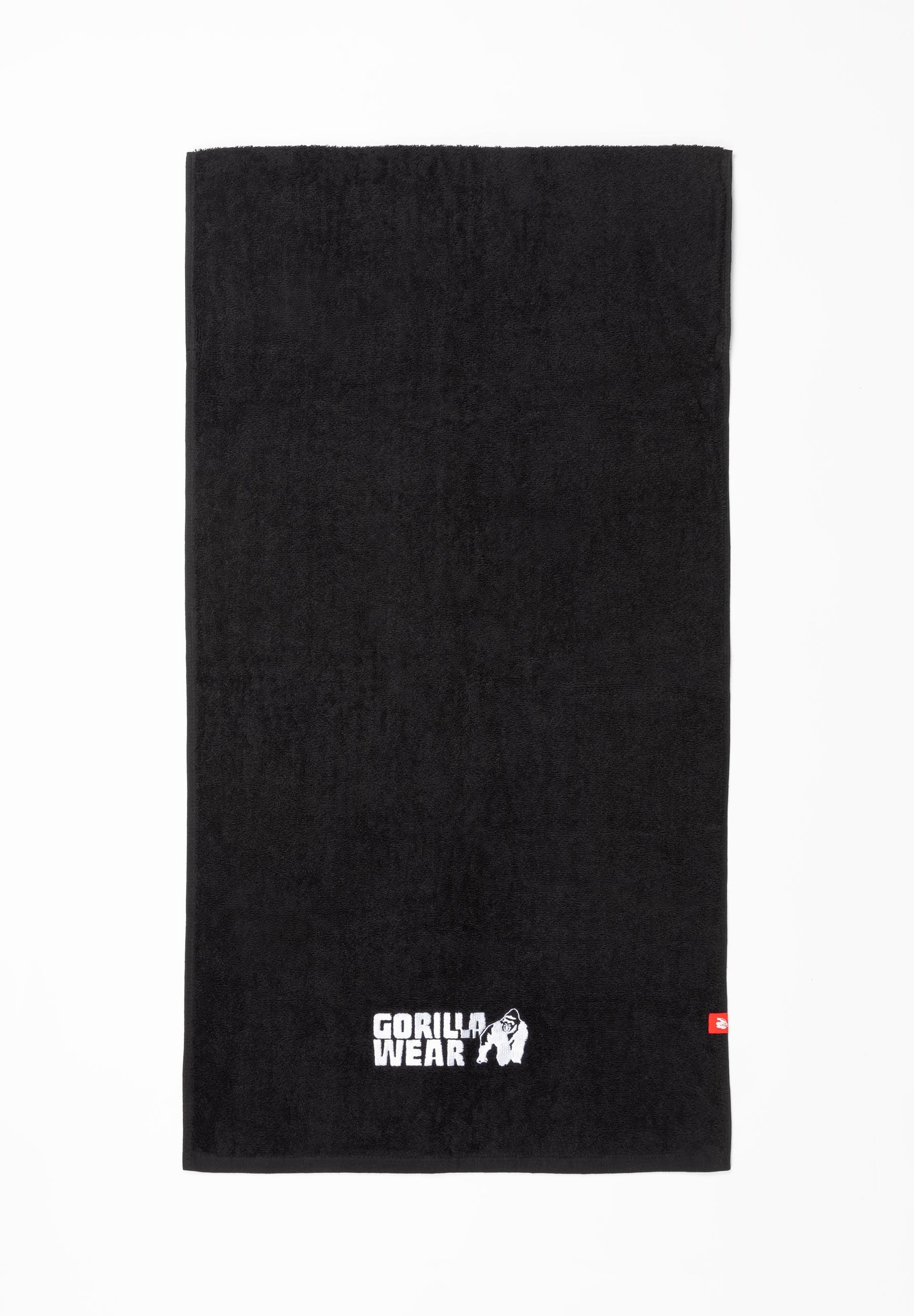 GORILLA WEAR Zip Pocket Gym Towel - Zwart