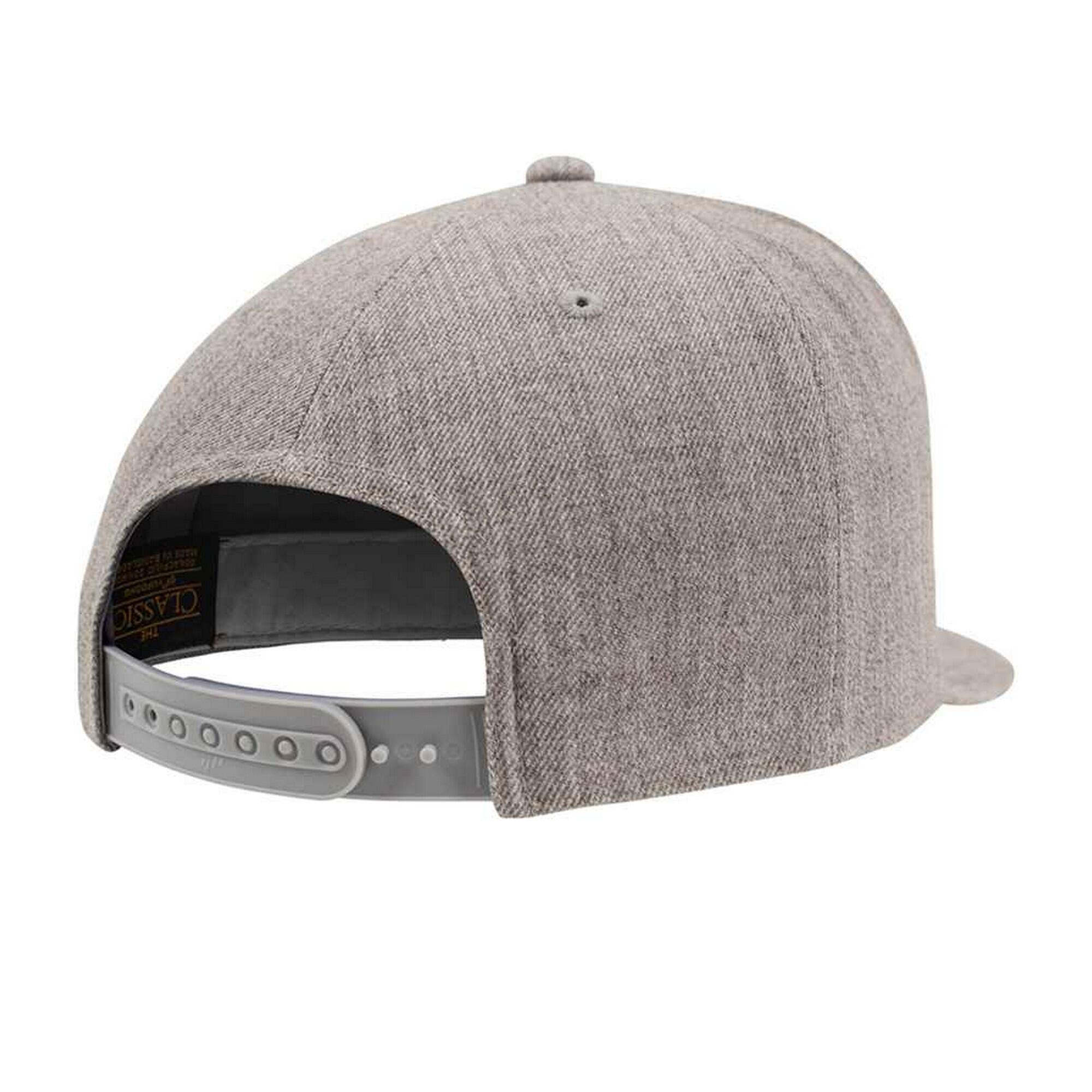 Mens Classic Snapback Cap (Heather Grey/Heather Grey) 2/3