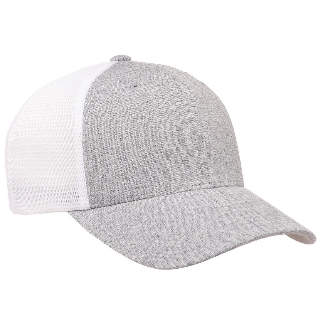 Cap Due Toni Adulto Unisex Flexfit 110 Argento Bianco Mélange 4/4