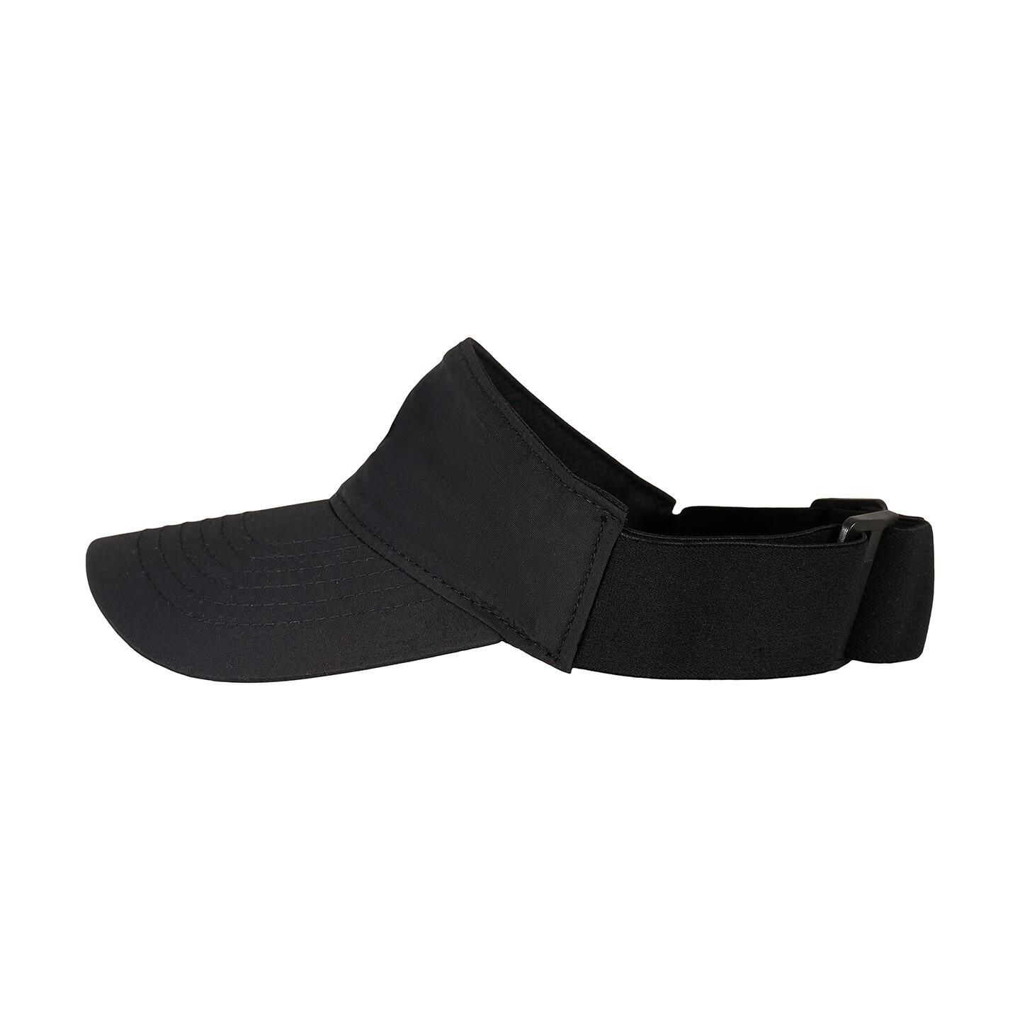 Unisex Adult Performance Visor Cap (Black) 3/3