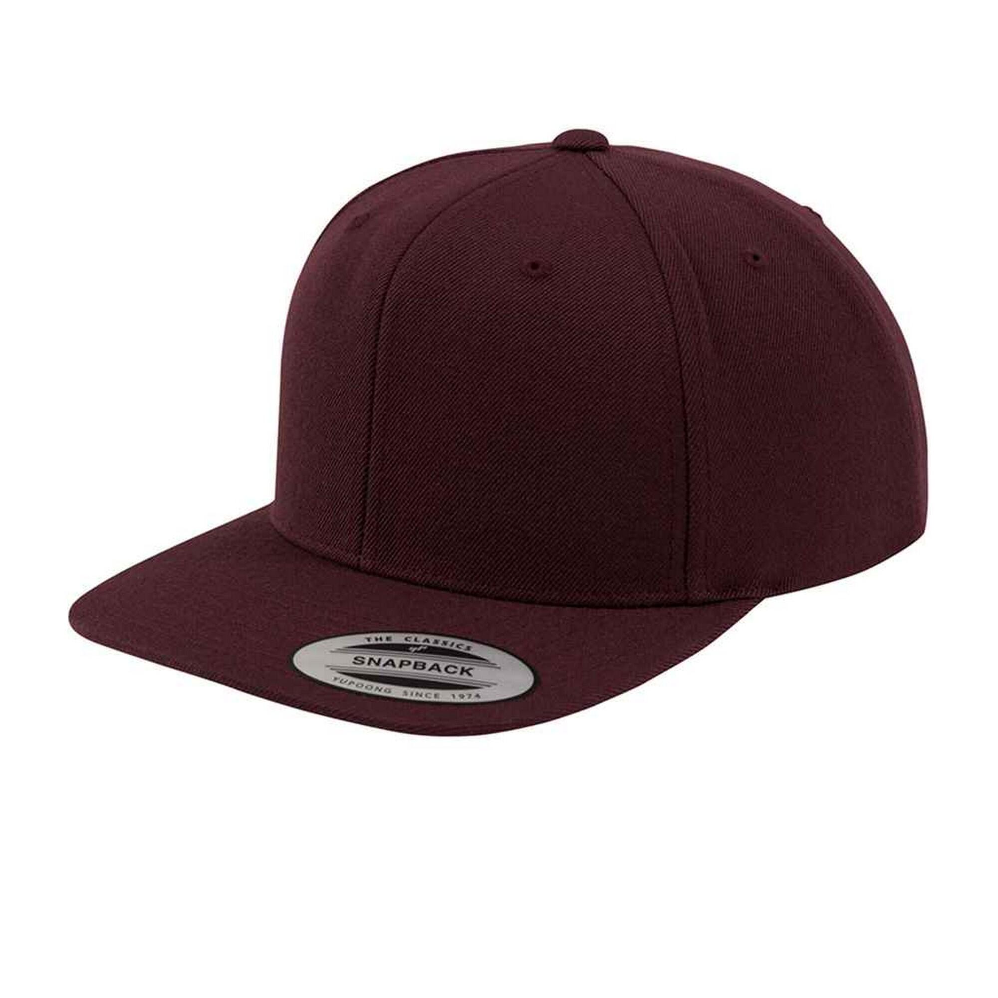 FLEXFIT Mens Classic Snapback Cap (Maroon/Maroon)