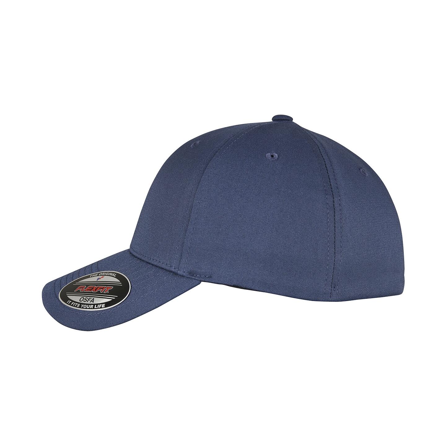 Cappellino Da Baseball Adulto Unisex Flexfit Alpha Shape Blu Navy Scuro 3/4
