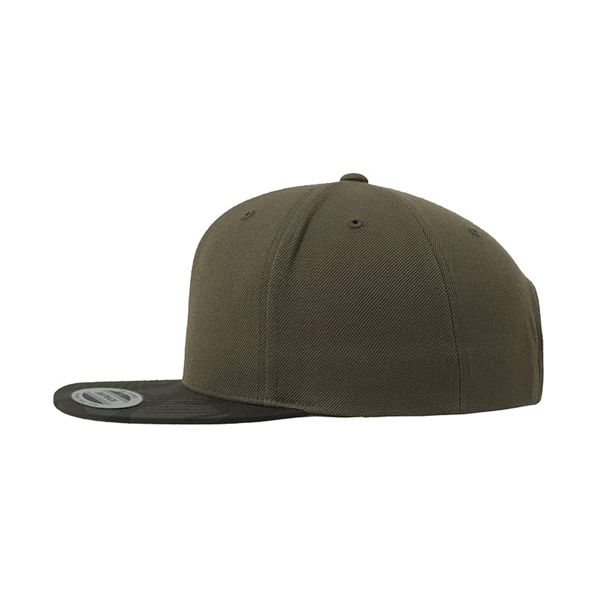 Camo Visor Snapback Cap (Pack of 2) (Olive Camo) 3/3