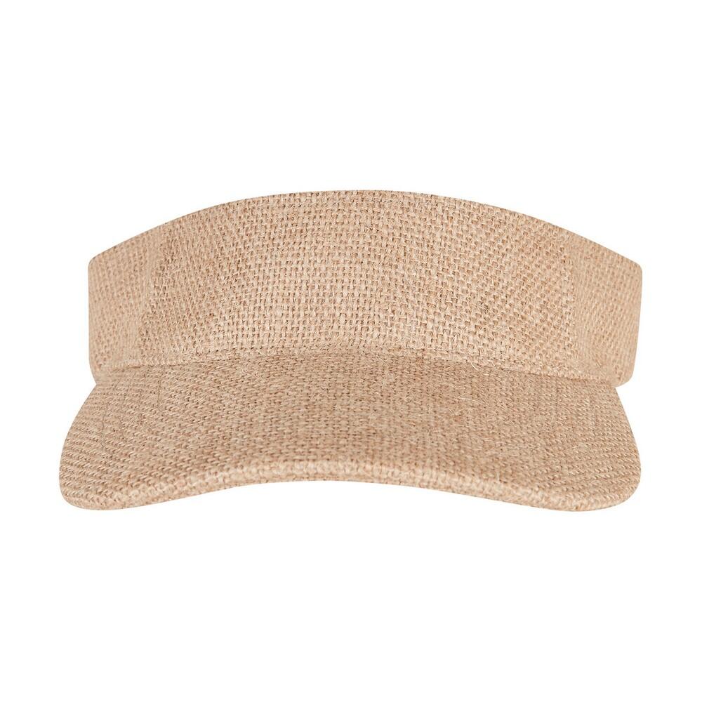 Unisex Adult Bast Visor Cap (Nature) 1/4