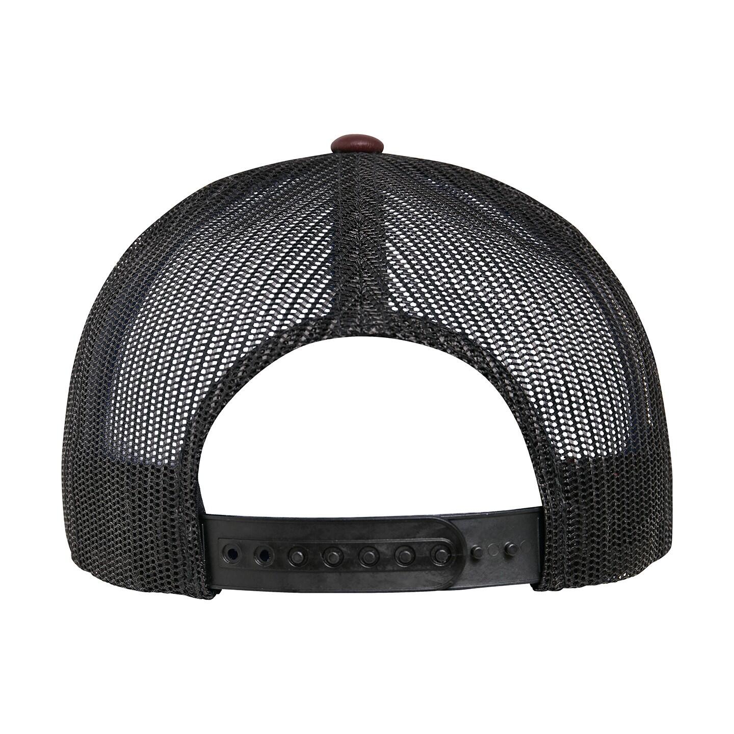 Unisex Adult Trucker Cap (Maroon/Black) 2/4