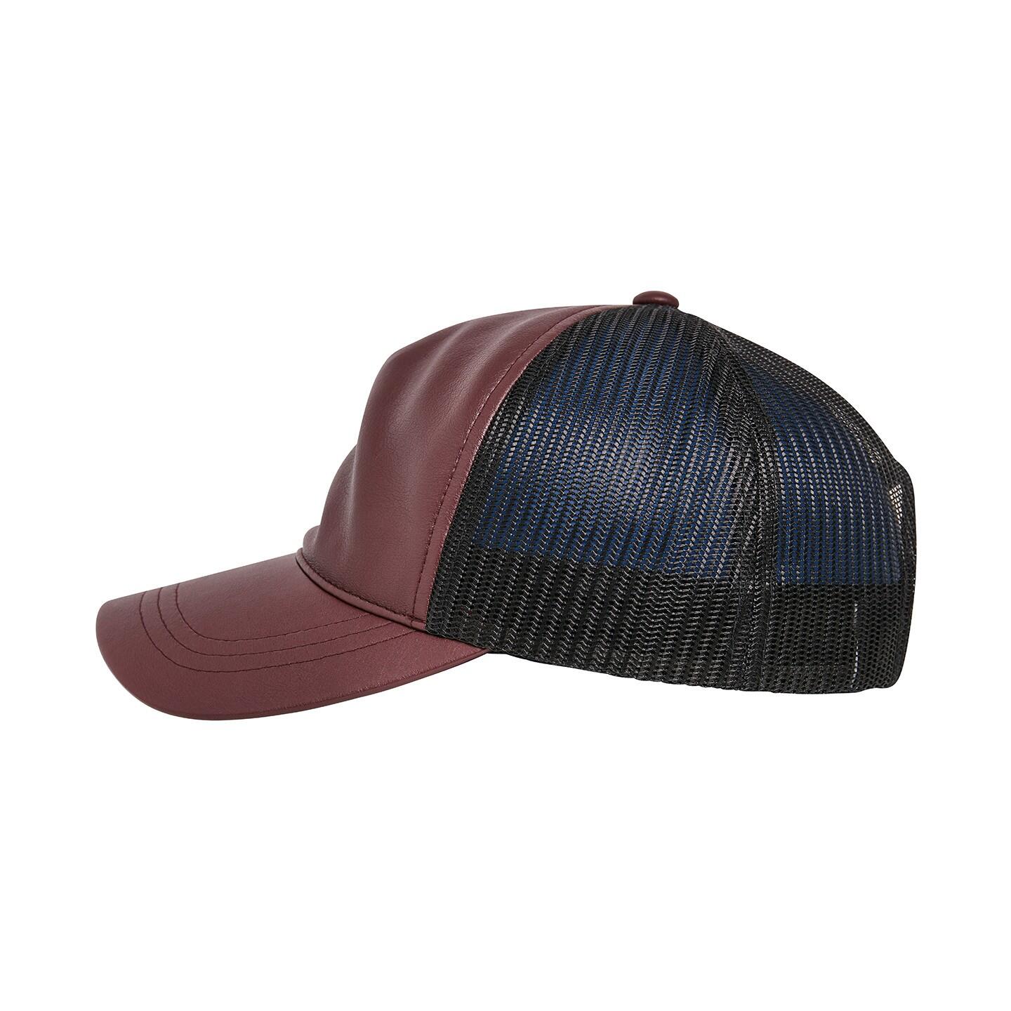 Unisex Adult Trucker Cap (Maroon/Black) 4/4