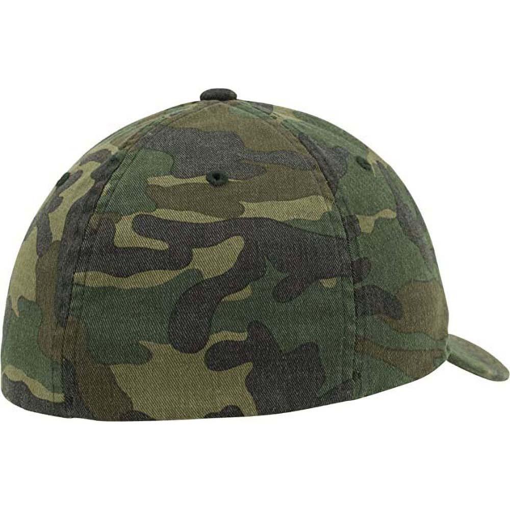 Garment Washed Camo Baseball Cap (Pack of 2) (Green Camo) 2/4