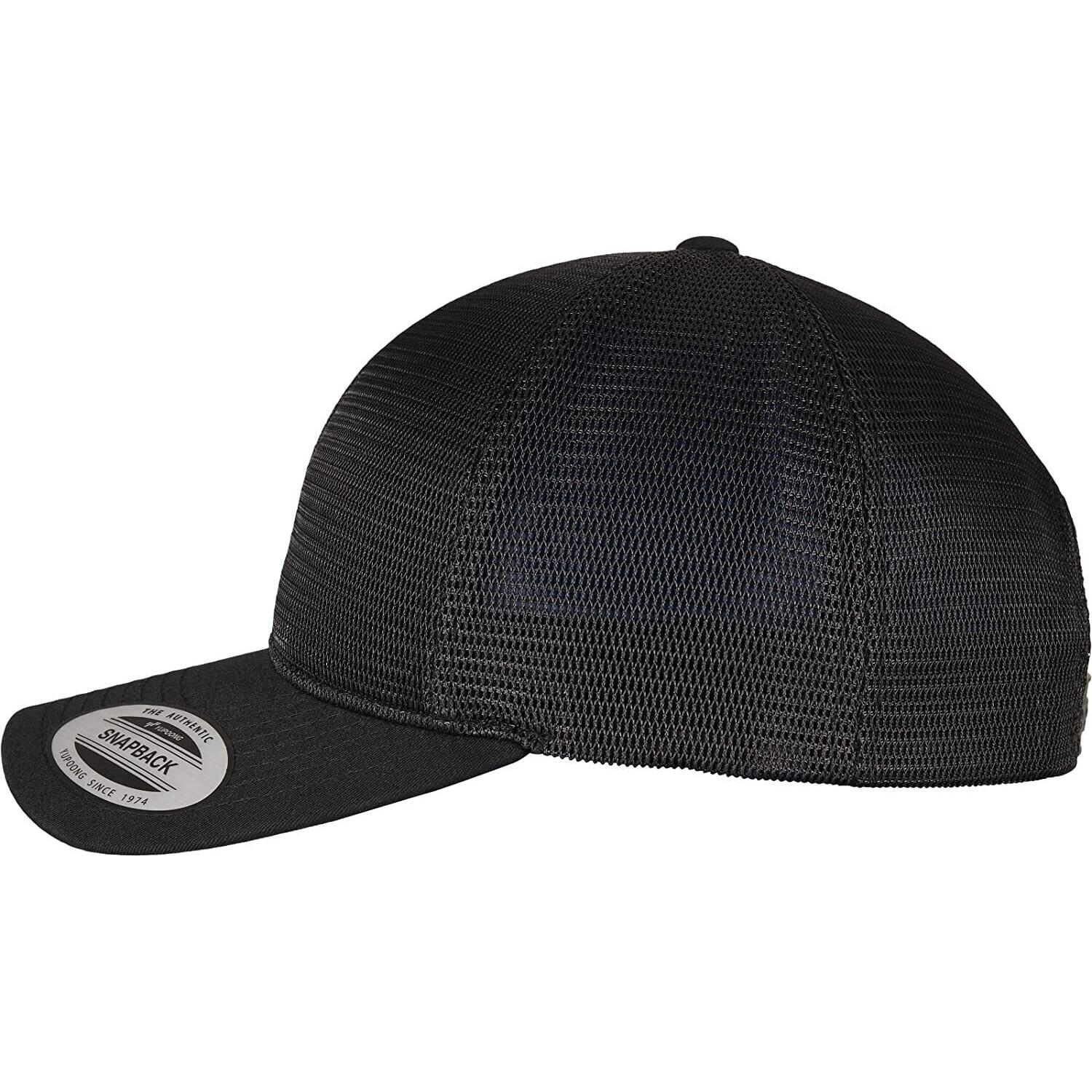 Unisex Adult Omnimesh Mesh Cap (Black) 3/4