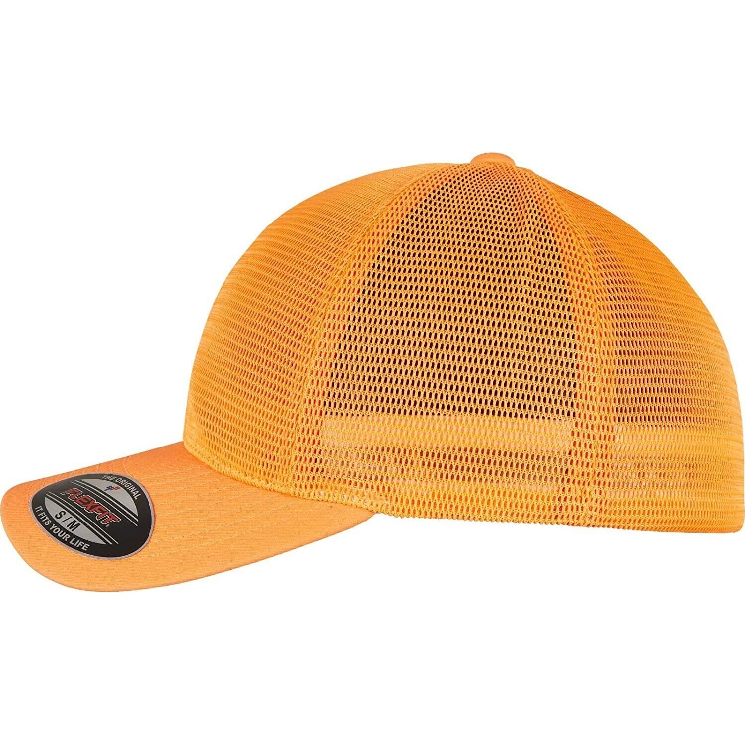 Unisex Adult 360 Omnimesh Mesh Cap (Neon Orange) 3/3