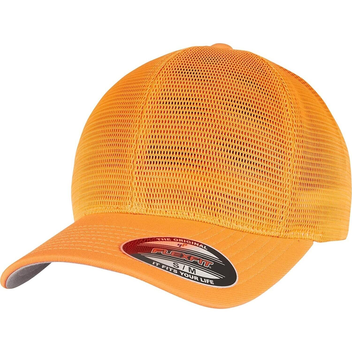 FLEXFIT Unisex Adult 360 Omnimesh Mesh Cap (Neon Orange)
