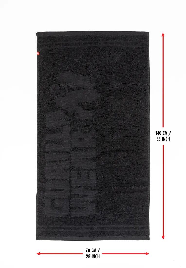 GORILLA WEAR Large Towel - Zwart