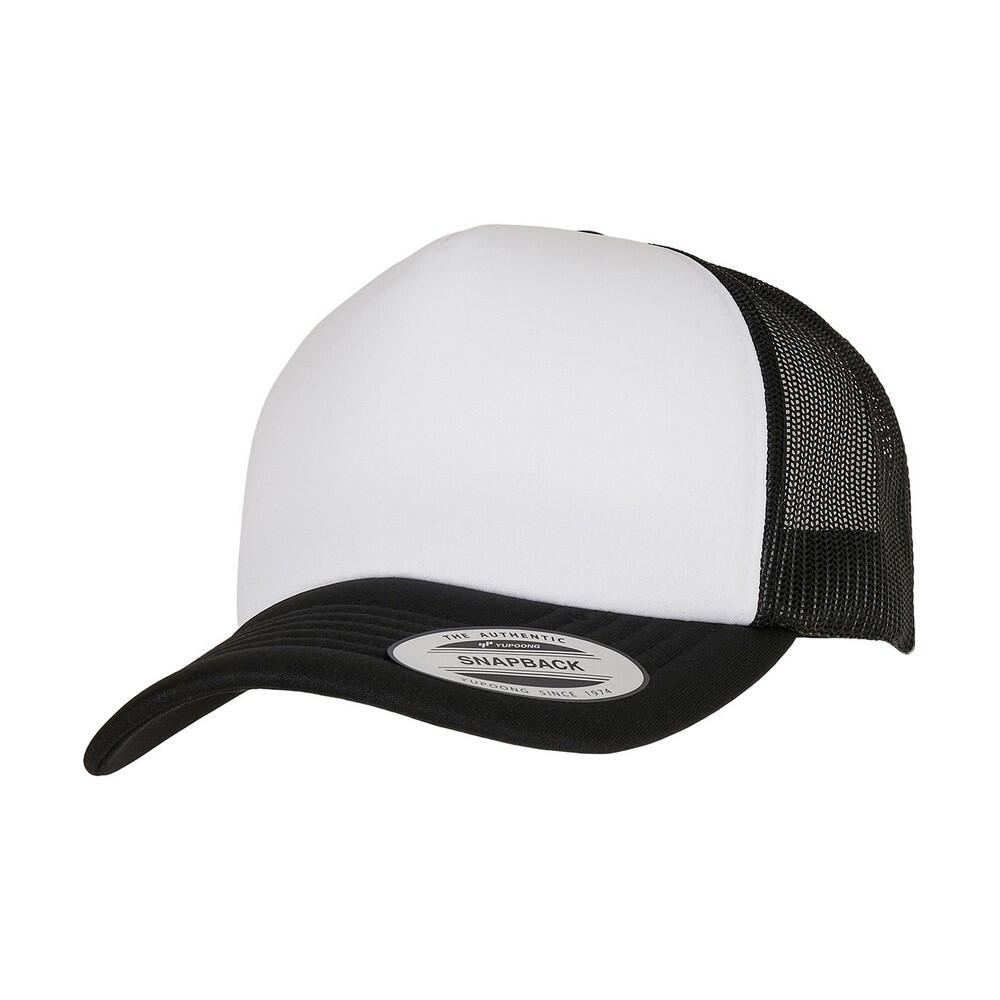 Cappellino Da Camionista Ricurvo Adulto Unisex Flexfit Classic Nero Bianco 4/4