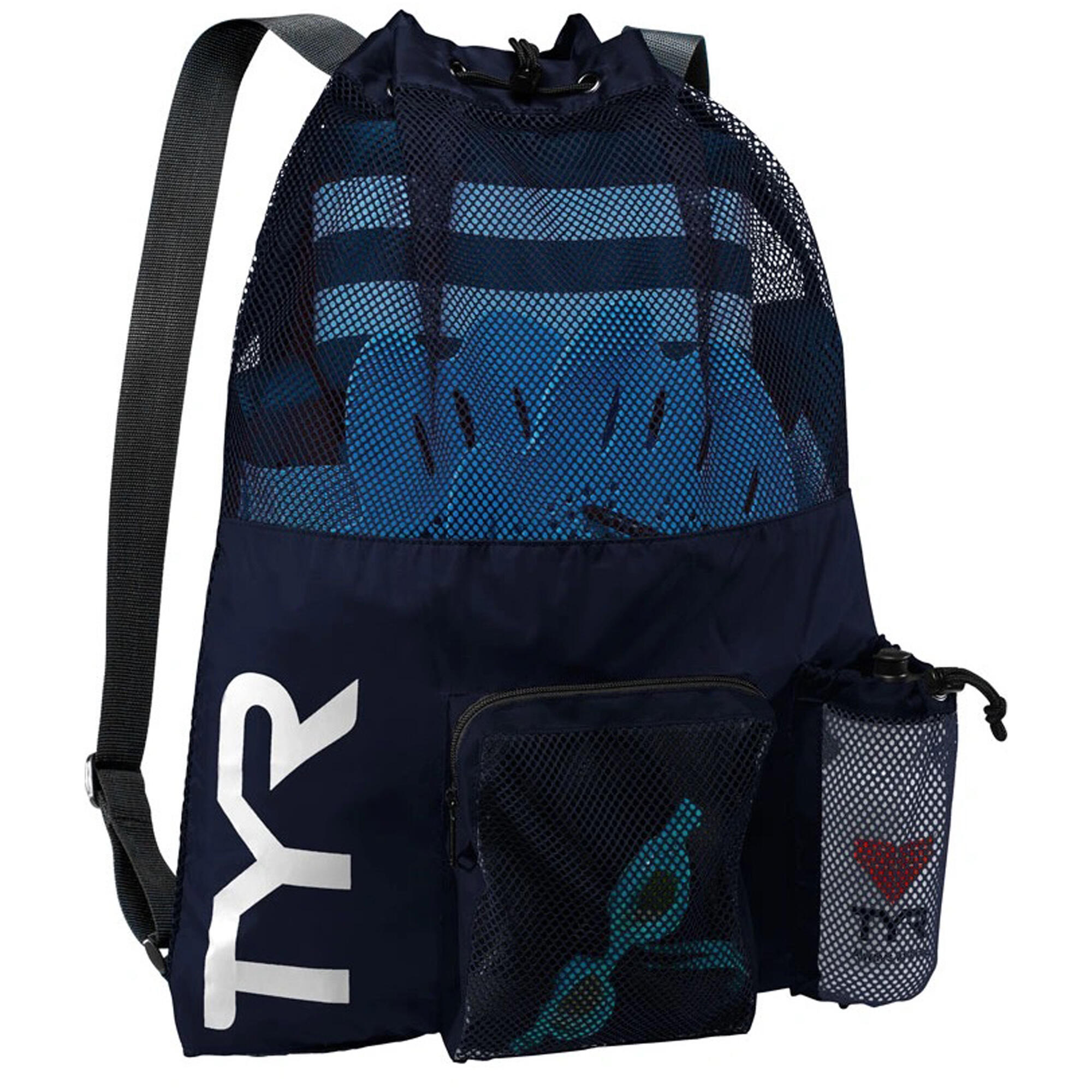 TYR grote mesh 40L mummietas - marineblauw 2/3
