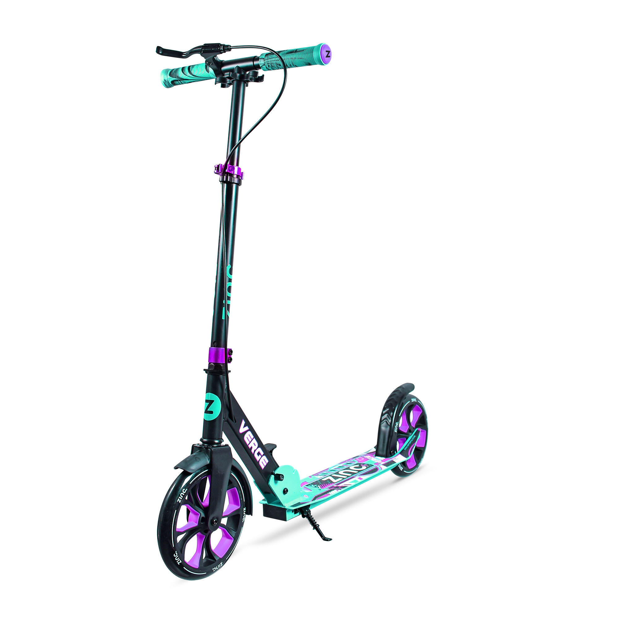 ZINC Zinc Verge Pro Commuter Scooter - Black & Green