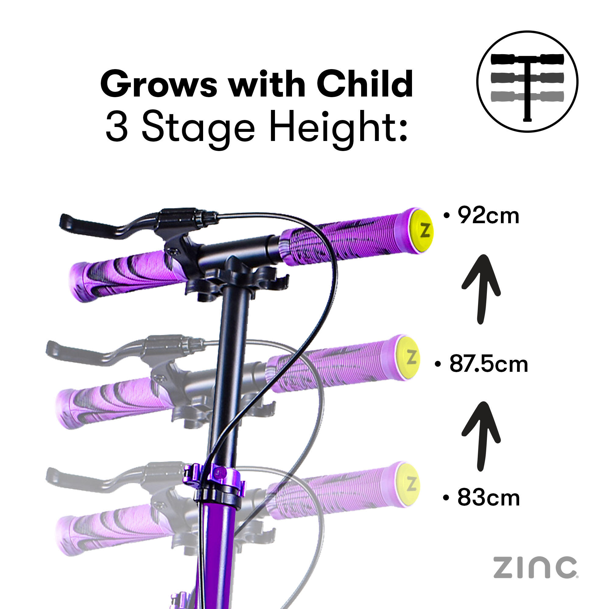 Zinc Verge Pro Commuter Scooter - Orange & Purple 4/6