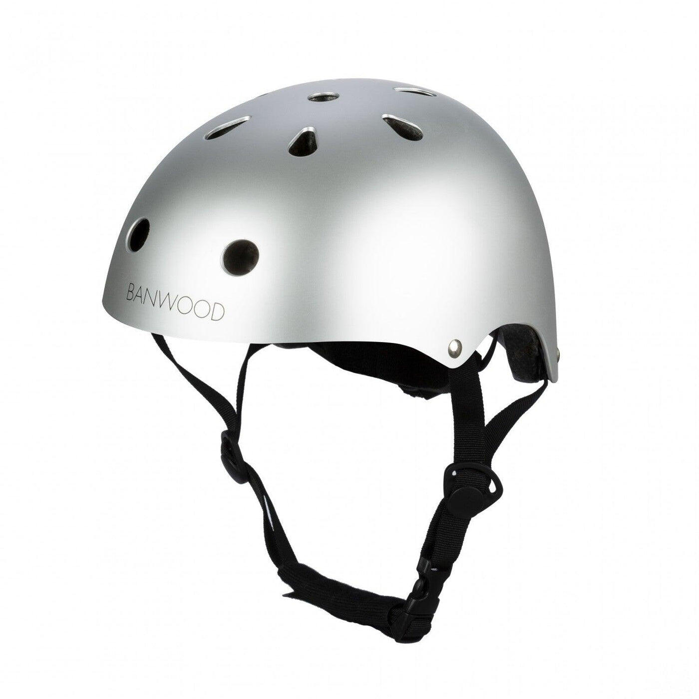 BANWOOD CASCO ARGENTO ABS CICLISMO BAMBINI 3-7 ANNI PROTEZIONE