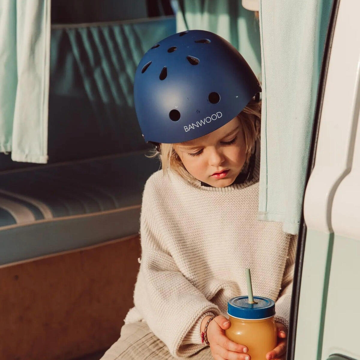 Casque Bleu Marine Abs Casque Enfant 3-7 Ans Protection 3/3