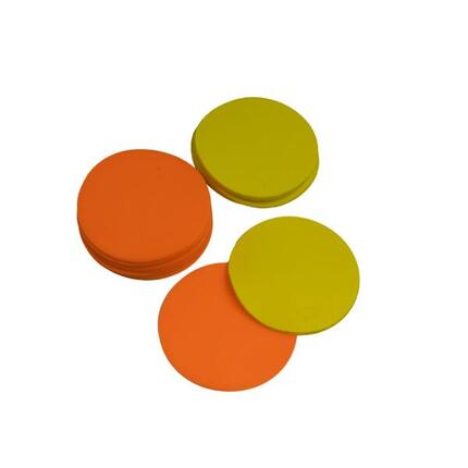 Set mit 24 Markierungsscheiben - Orange und Gelb.