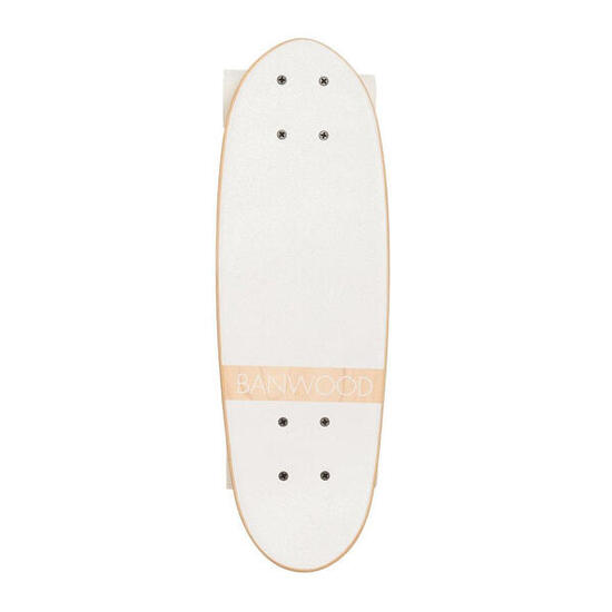 Skateboard Blanc Érable Canadien Patinage Enfants 3+ Ans Équilibre