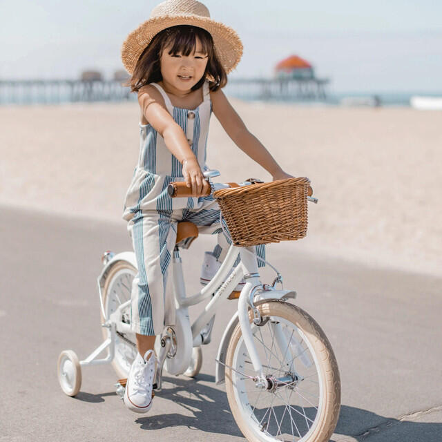 FAHRRAD WEISS ALU UND STAHL RADFAHREN KINDER 4-7 JAHRE KÖRPERLICHE BEWEGUNG 5/6