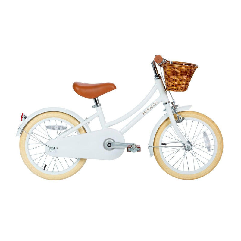 BICICLETĂ CLASICĂ PEDALE DIN OȚEL ALB ALIAT COPII 4-7 ANI EXERCIȚII