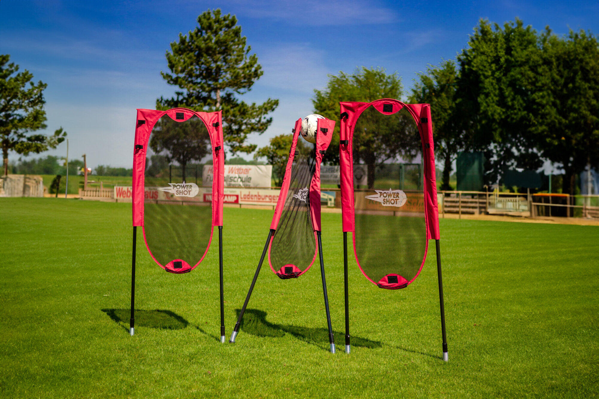 POWER SHOT Set van 3 flexibele en opvouwbare vrije trap dummy's