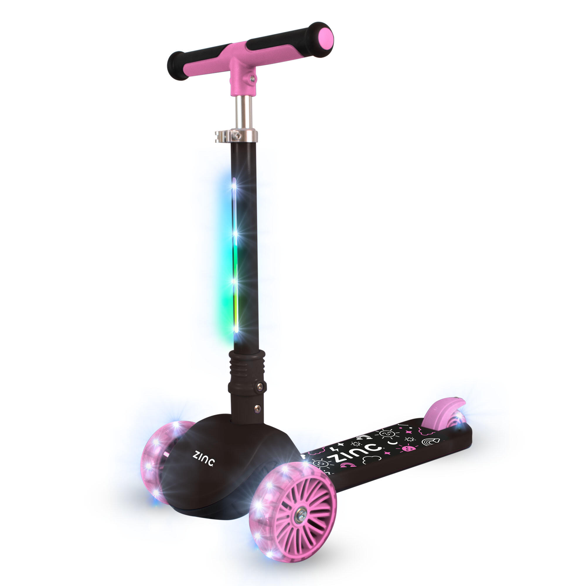 ZINC Zinc Kids 3 Wheel T-motion Shine Scooter - Pink
