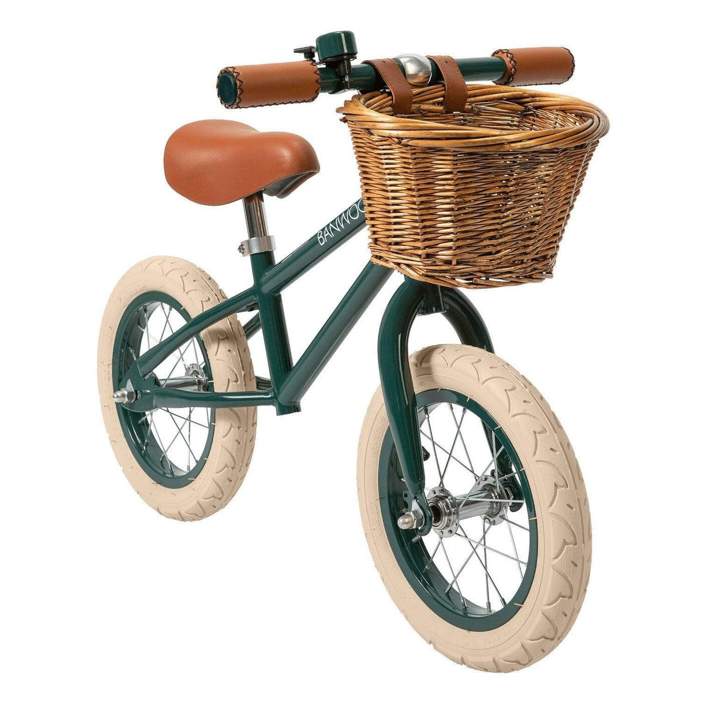 BICI SIN PEDALES VERDE OSCURO ACERO NIÑOS 3-5 AÑOS DESARROLLAR EQUILIBRIO 2/5