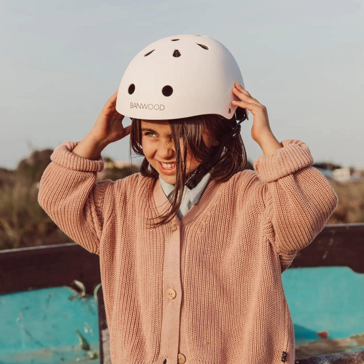Casque Rose Pâle Abs Casque Enfant 3-7 Ans Protection 3/3