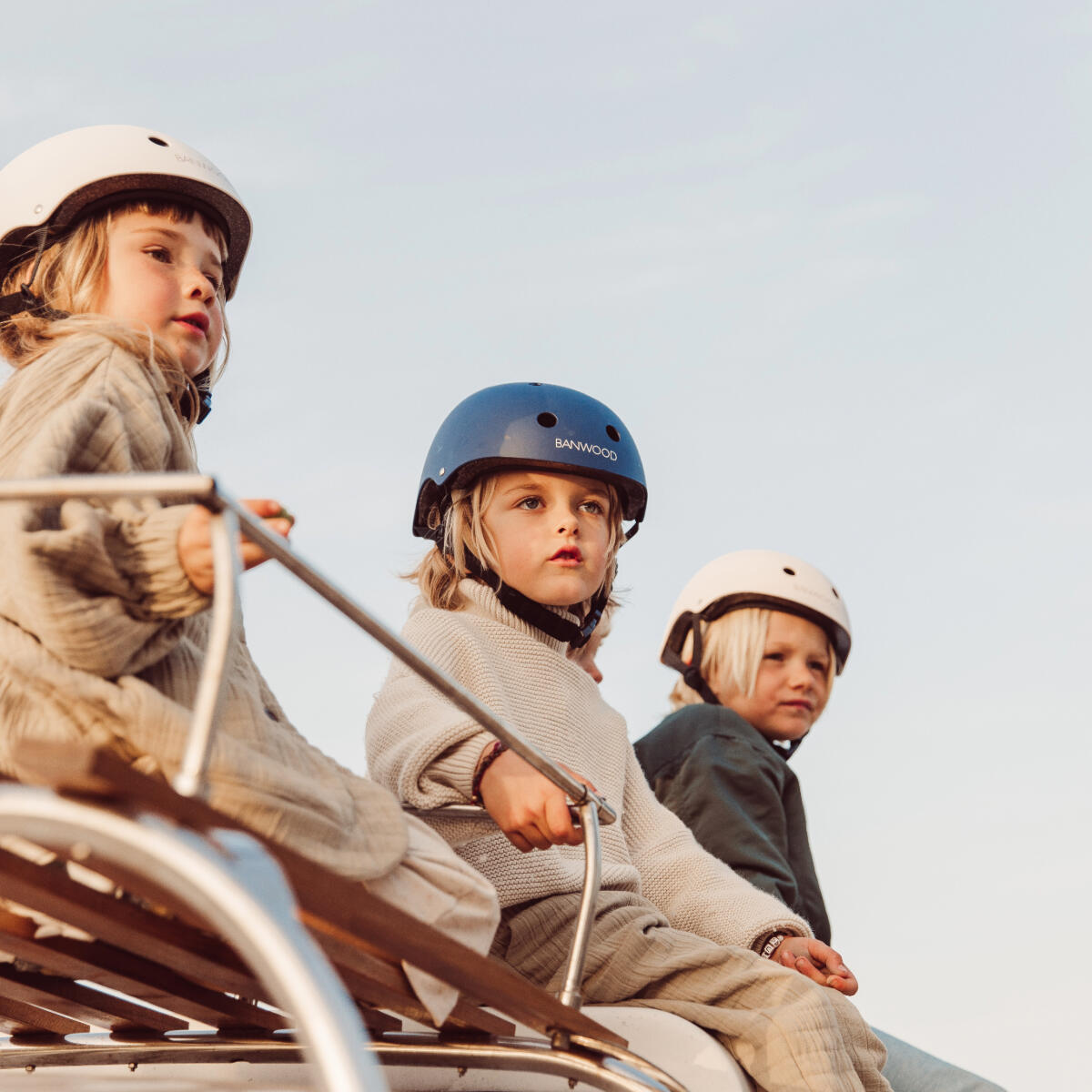 Casque Bleu Ciel Abs Casque Enfant 3-7 Ans Protection 3/3