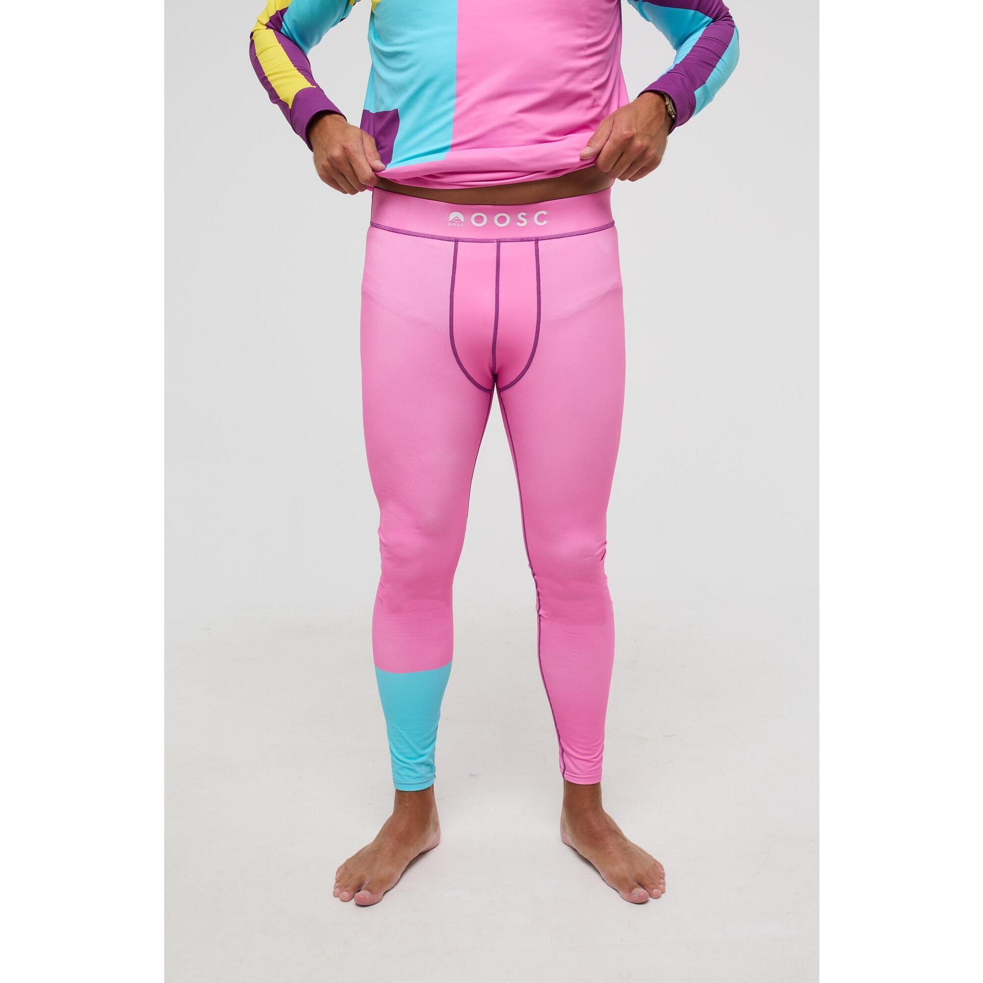 Oosc - Legging So Fetch Homme Polyester 4‑ways Respirant Peau De Pêche - Sous Vêtement Bas - Multicolore|rose|violet - Decathlon