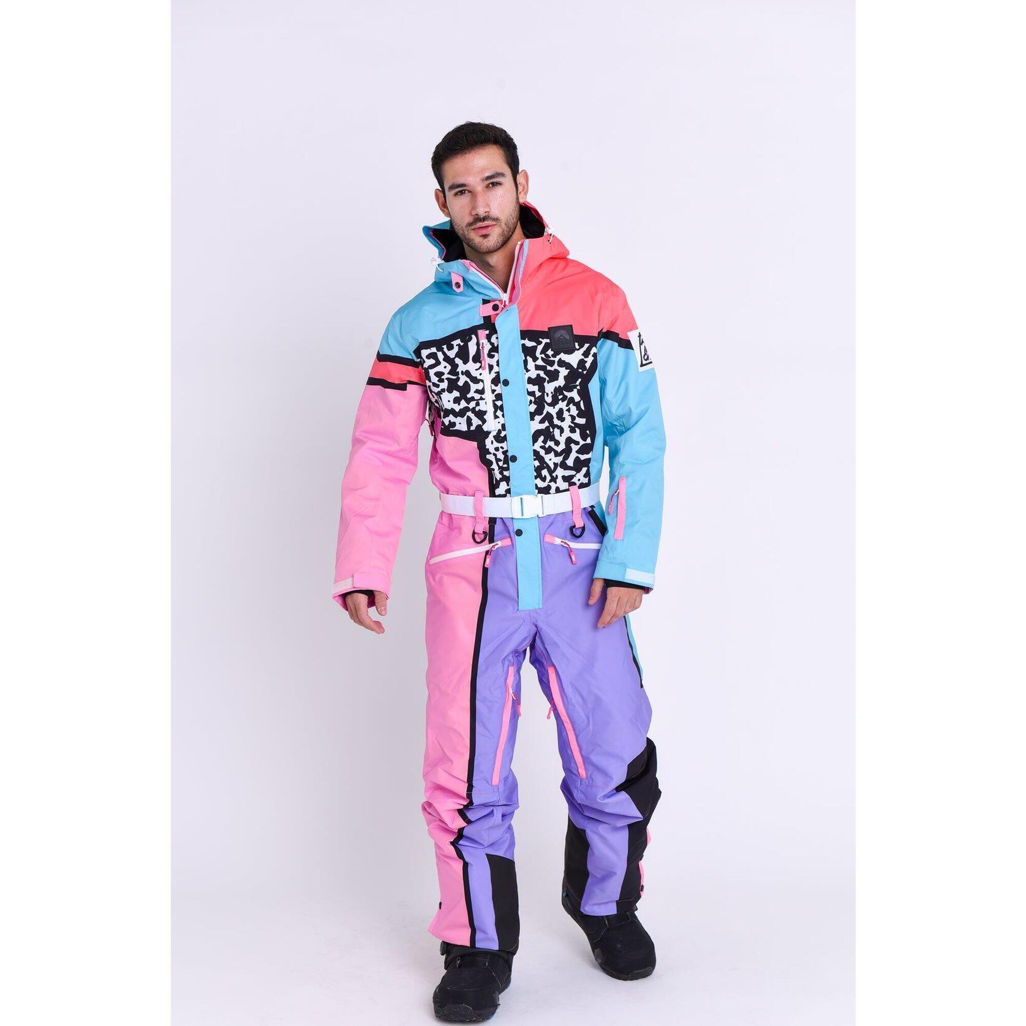 Oosc - Combinaison De Ski Penfold Signature Homme Colorée 10 000 Mm - Combinaison De Ski - Multicolore|rose|violet - 36 Xs - Decathlon