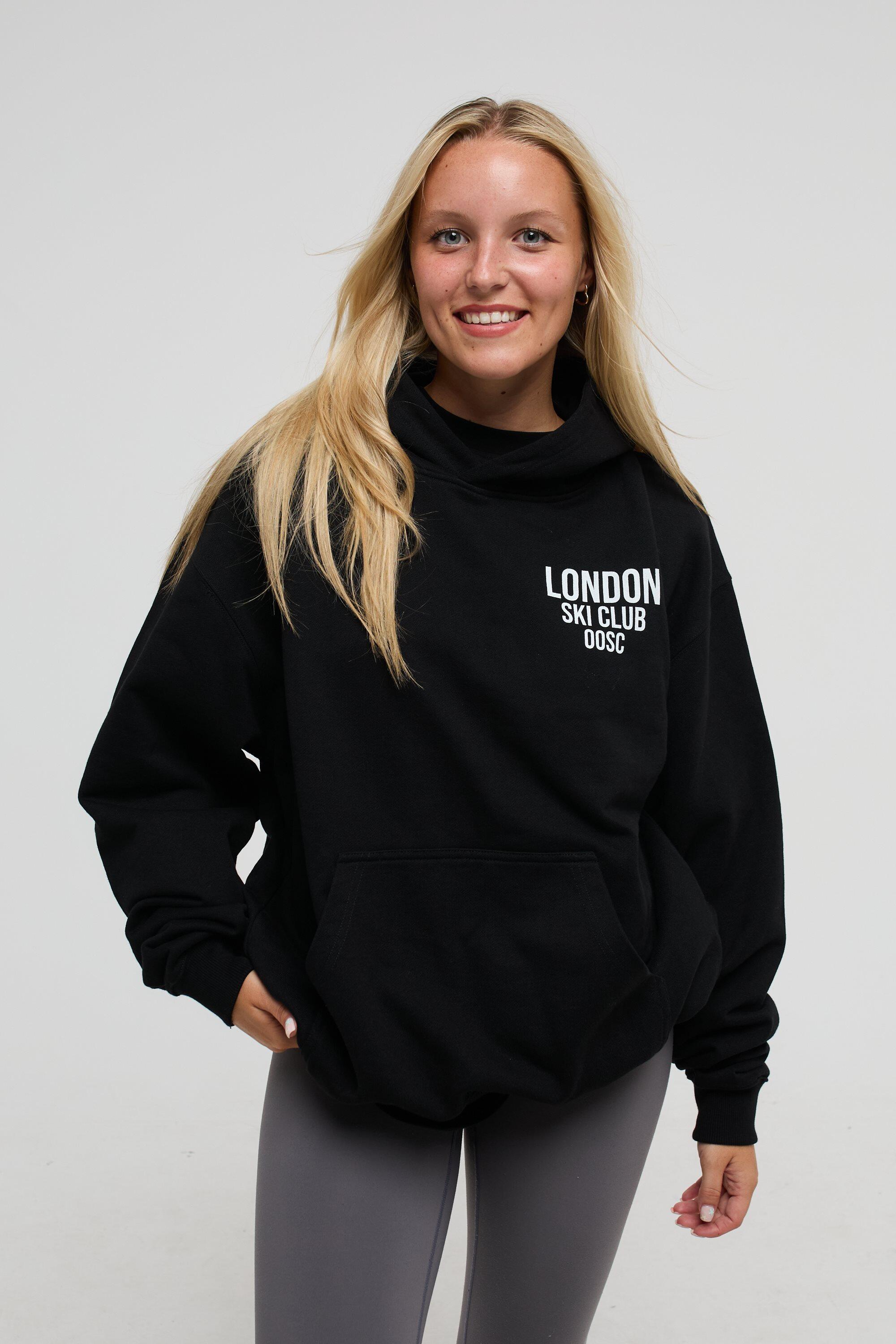 OOSC London Ski Club Oversize Hoodie - Black