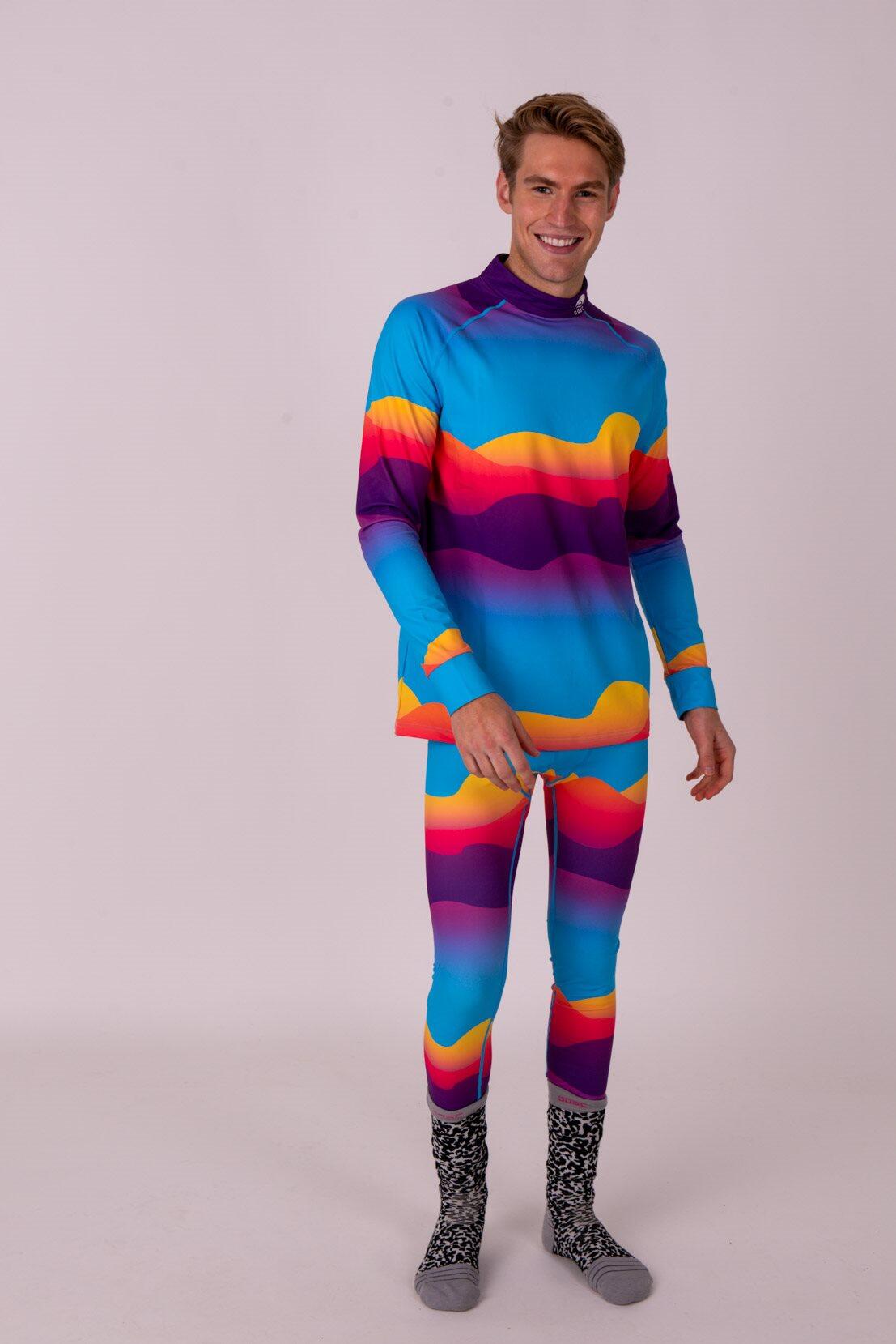 Mambo Sunset Mens Baselayer Top 3/4