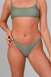 Bas de bikini Sahara Sauge brésilien 85% polyester recyclé vert