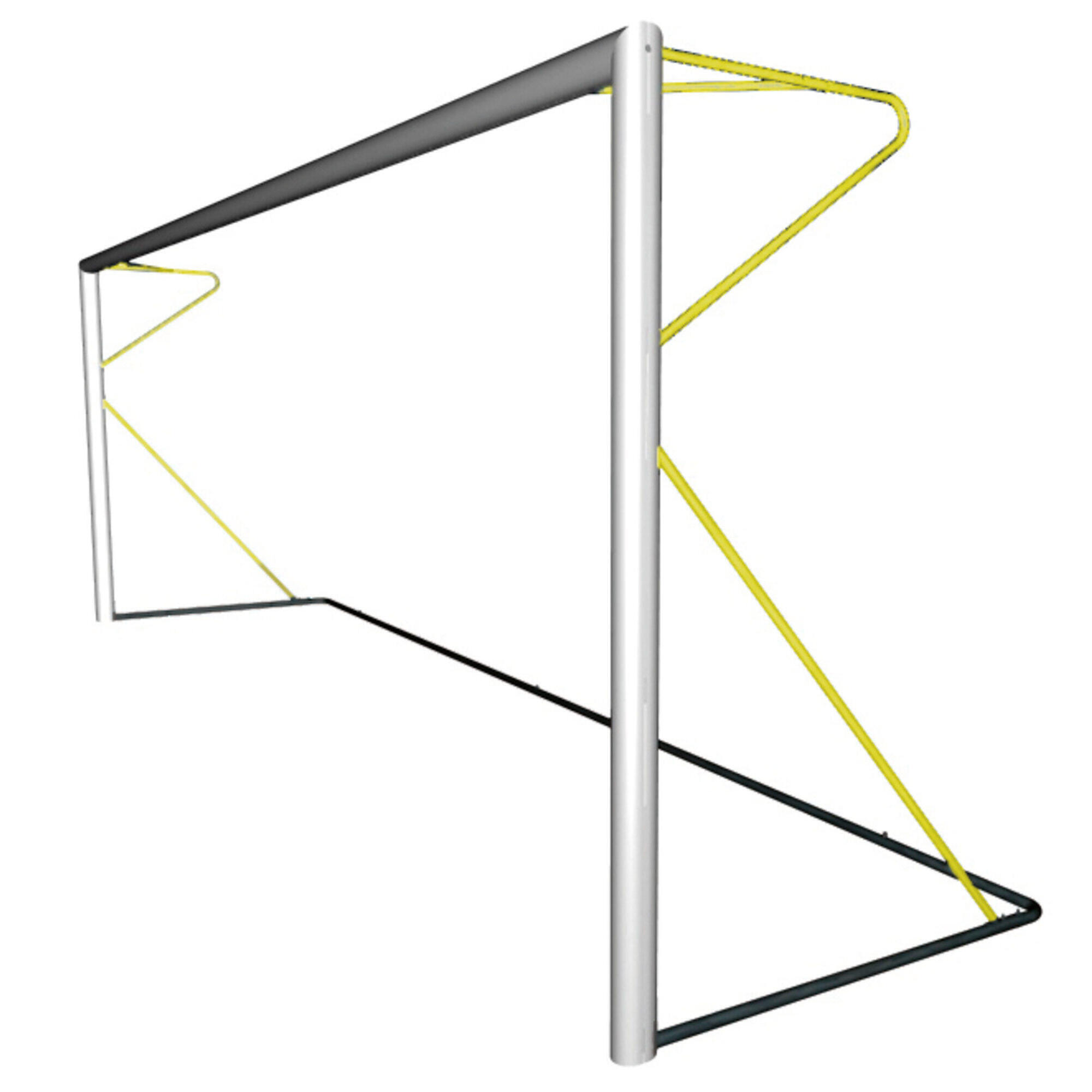 POWER SHOT Přenosná hliníková fotbalová branka na 8 stran 6 x 2,1 m - žlutá