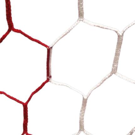 Filet de foot de stades hexagonale couleur Rouge / Blanc