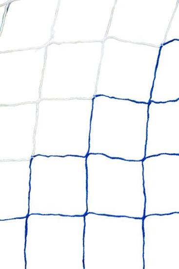 Filet de football à 11 4mm - Blanc et bleu - 7,32 x 2,44 x 2 x 2 m