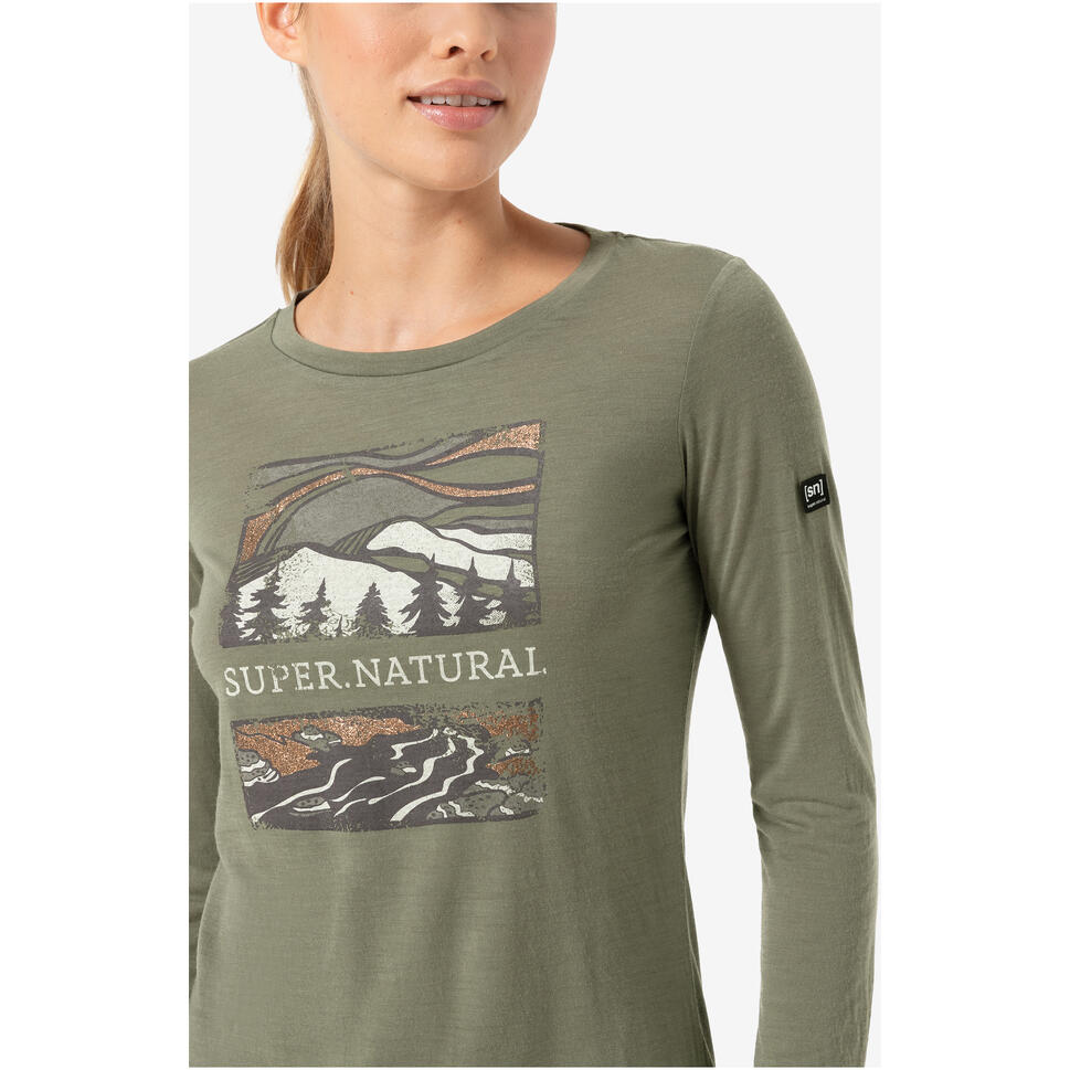 Koszulka z długim rękawem damska SUPER.NATURAL W Great Bear River