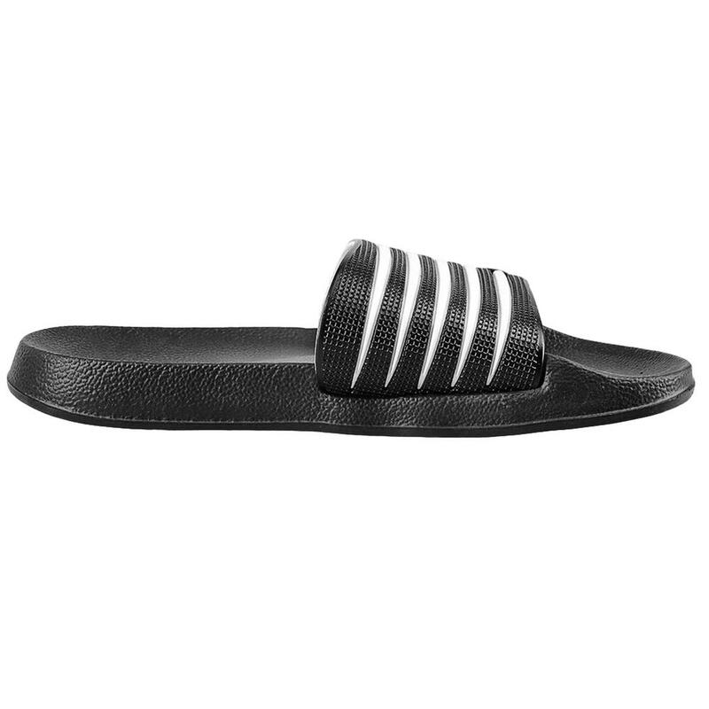 Dames Stripe Sliders (Diep zwart)