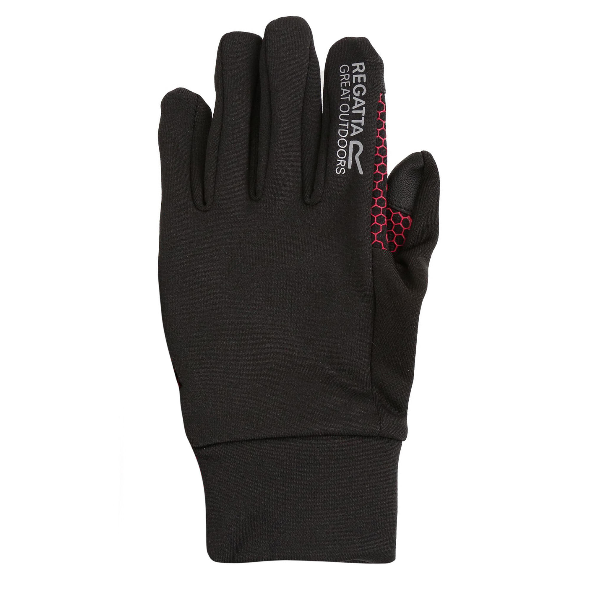 Bambini Guanto Regatta Grippy II Nero Pink Potion 2/4