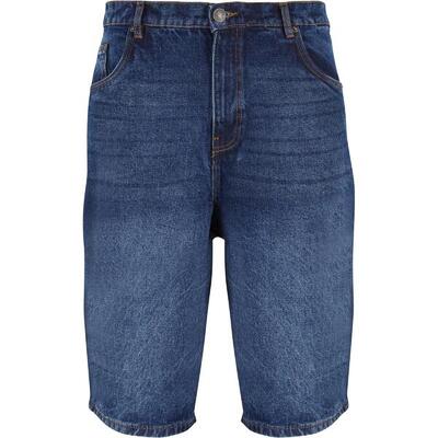 Heren 90's denim shorts zwaargewicht (nieuw donkerblauw gewassen)