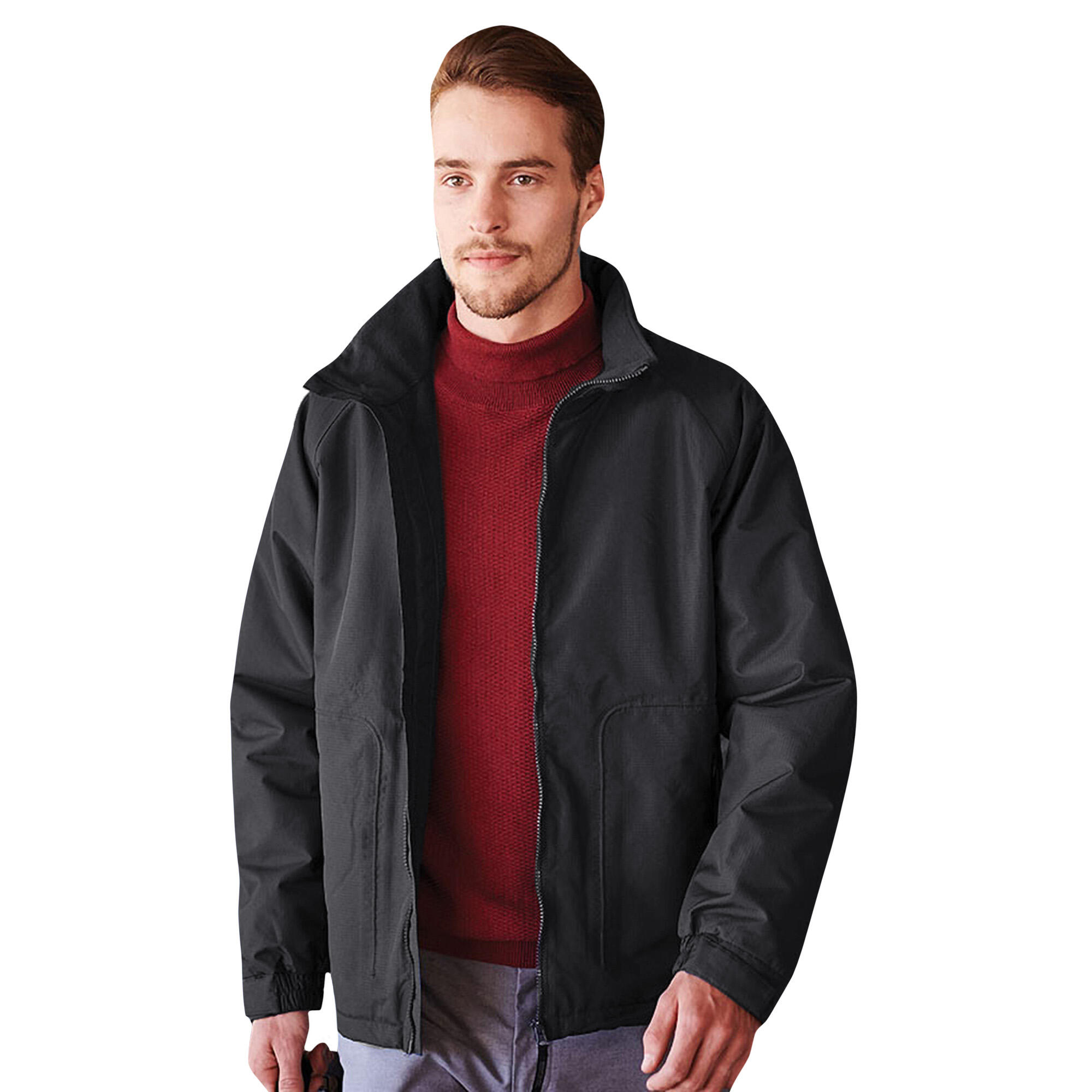 Mens Waterproof Windproof Jacket (Fleece Lined) (Black) REGATTA