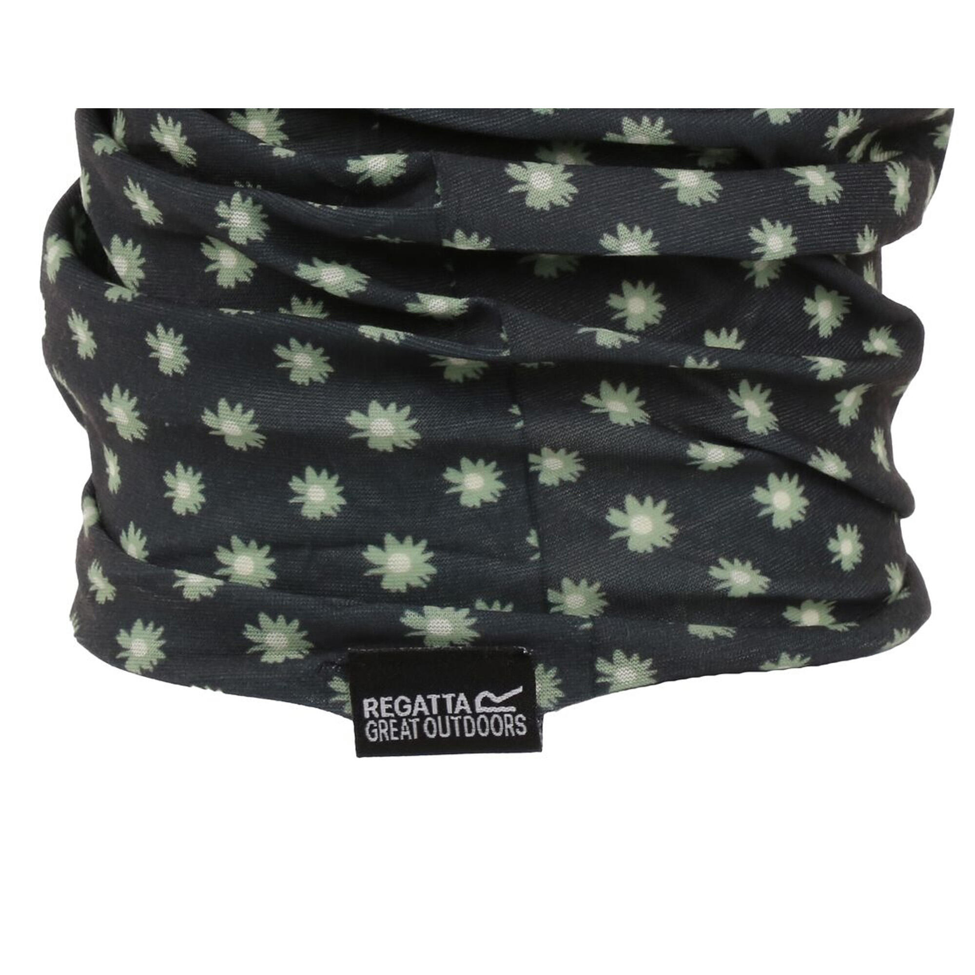 Cachecou Multifonction Motif/style Floral MULTITUBE Enfant (Vert Sombre) 2/3