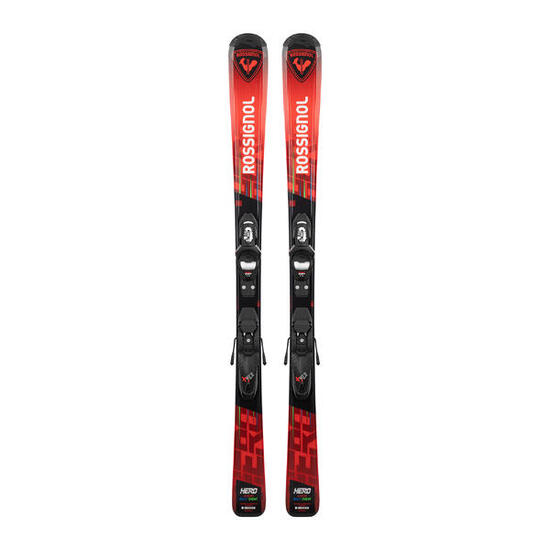 Skis alpins enfant Rossignol Hero Jr 100-140 + fixations Kid 4 GW