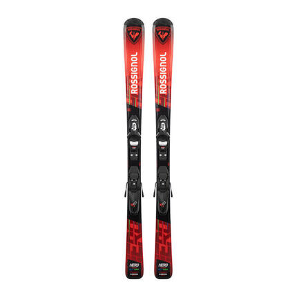 Skis alpins enfant Rossignol Hero Jr 100-140 + fixations Kid 4 GW