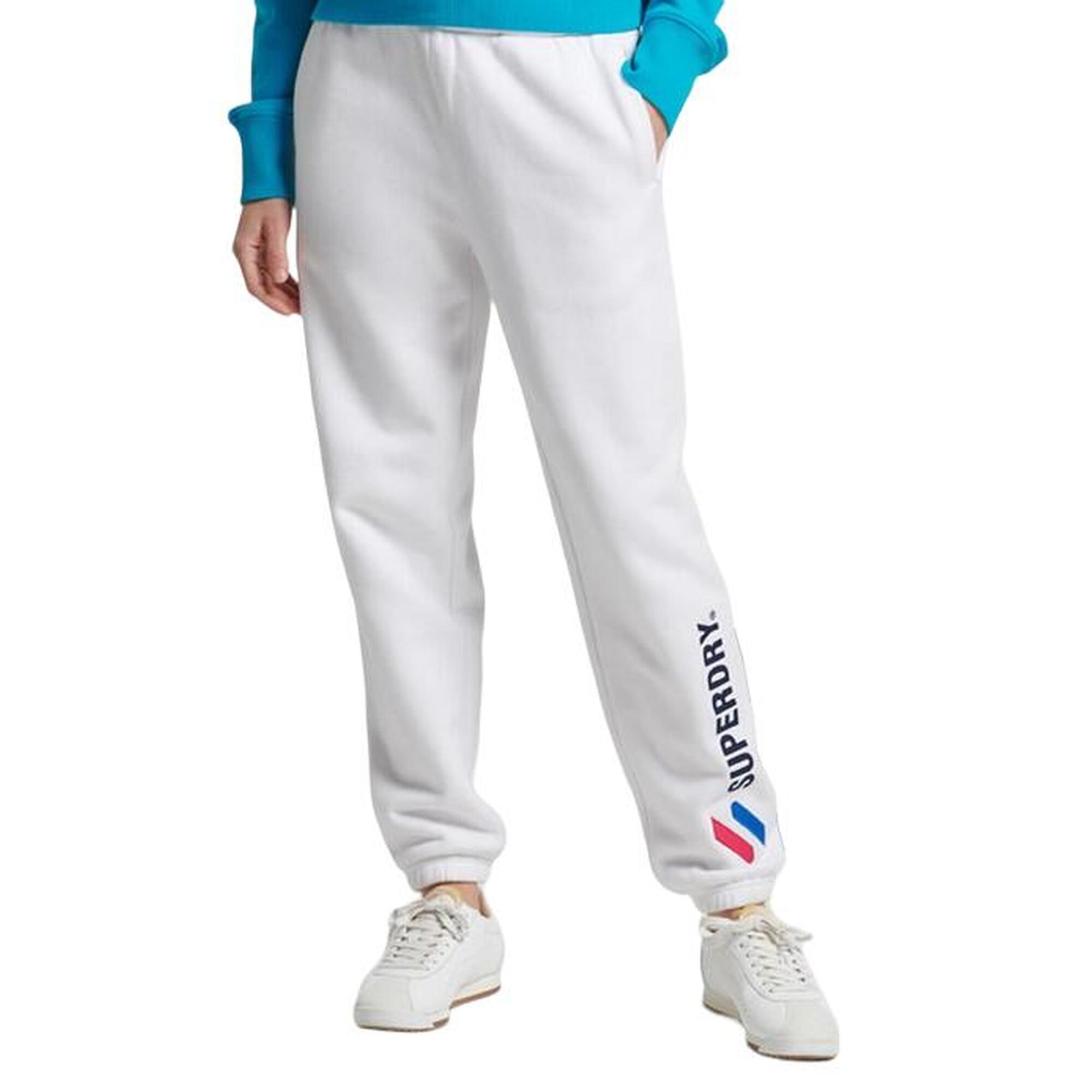 Superdry - Pantalon De Survêtement Superdry Code Applique Pour Femmes - Pantalons - Blanc - 42 M/l - Decathlon